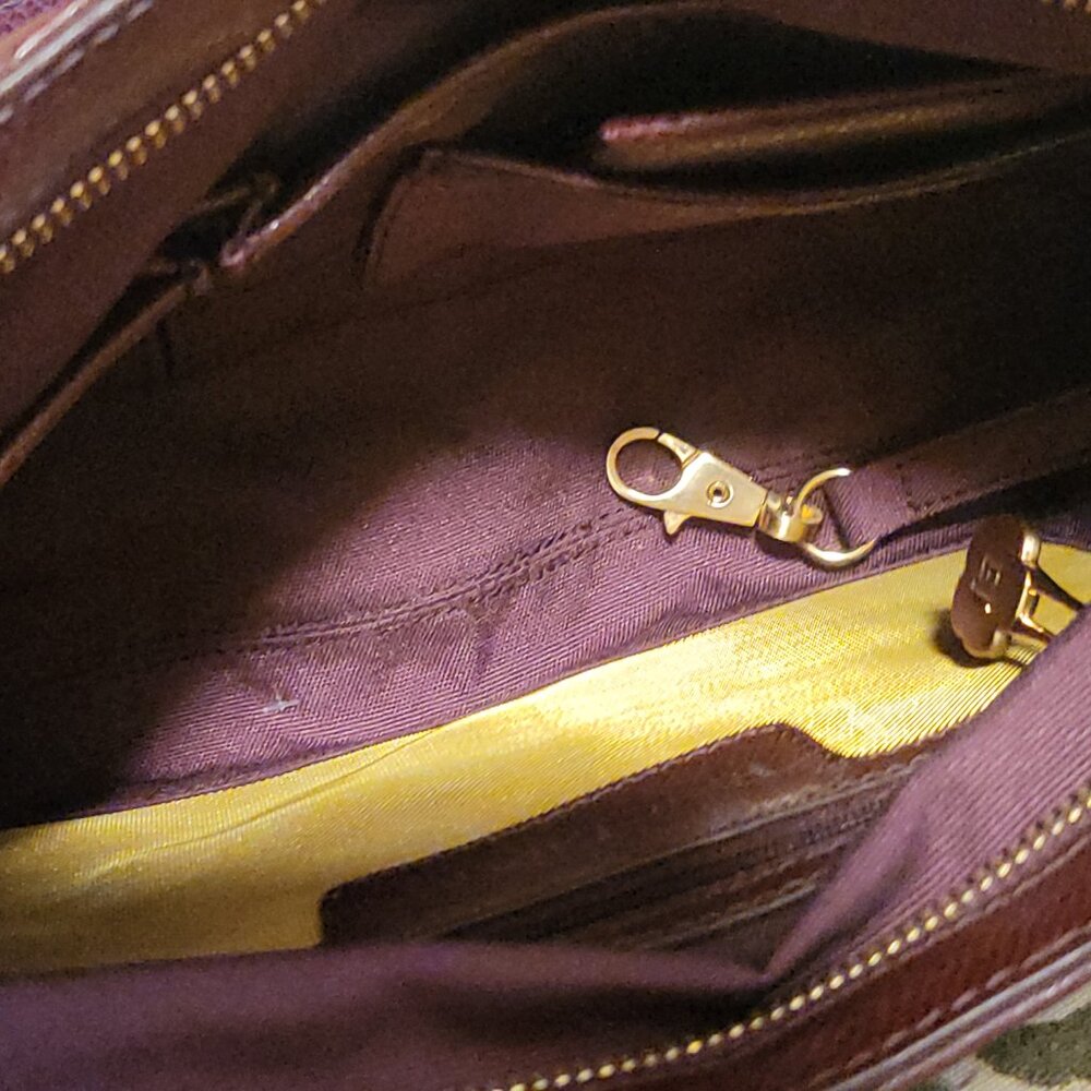 NWOT Eric Javits Burgundy Bag - Picture 7 of 8